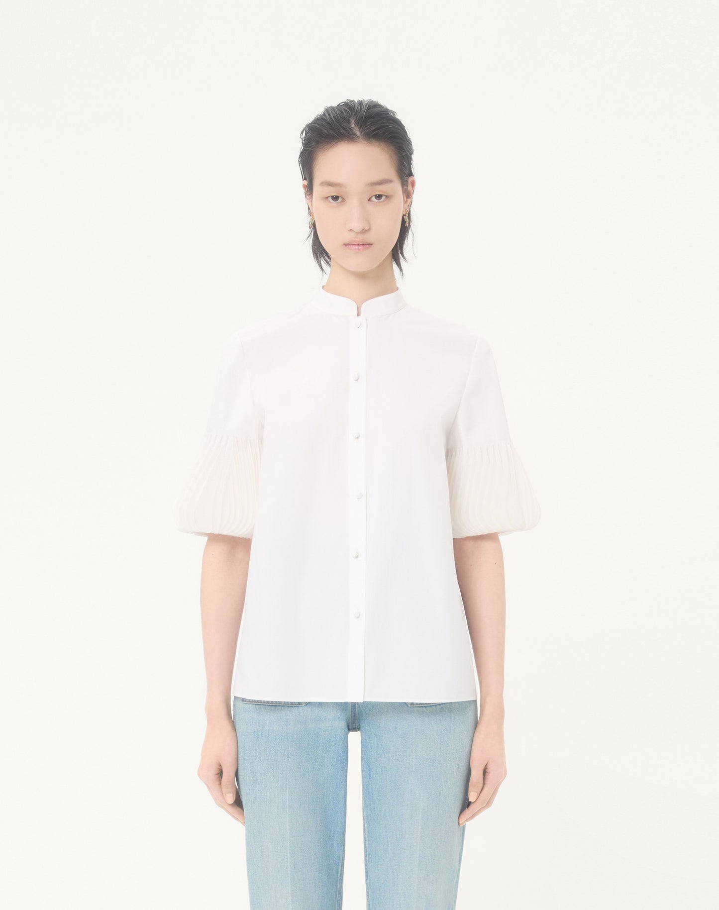 Embroidered Cotton Popeline Shirt