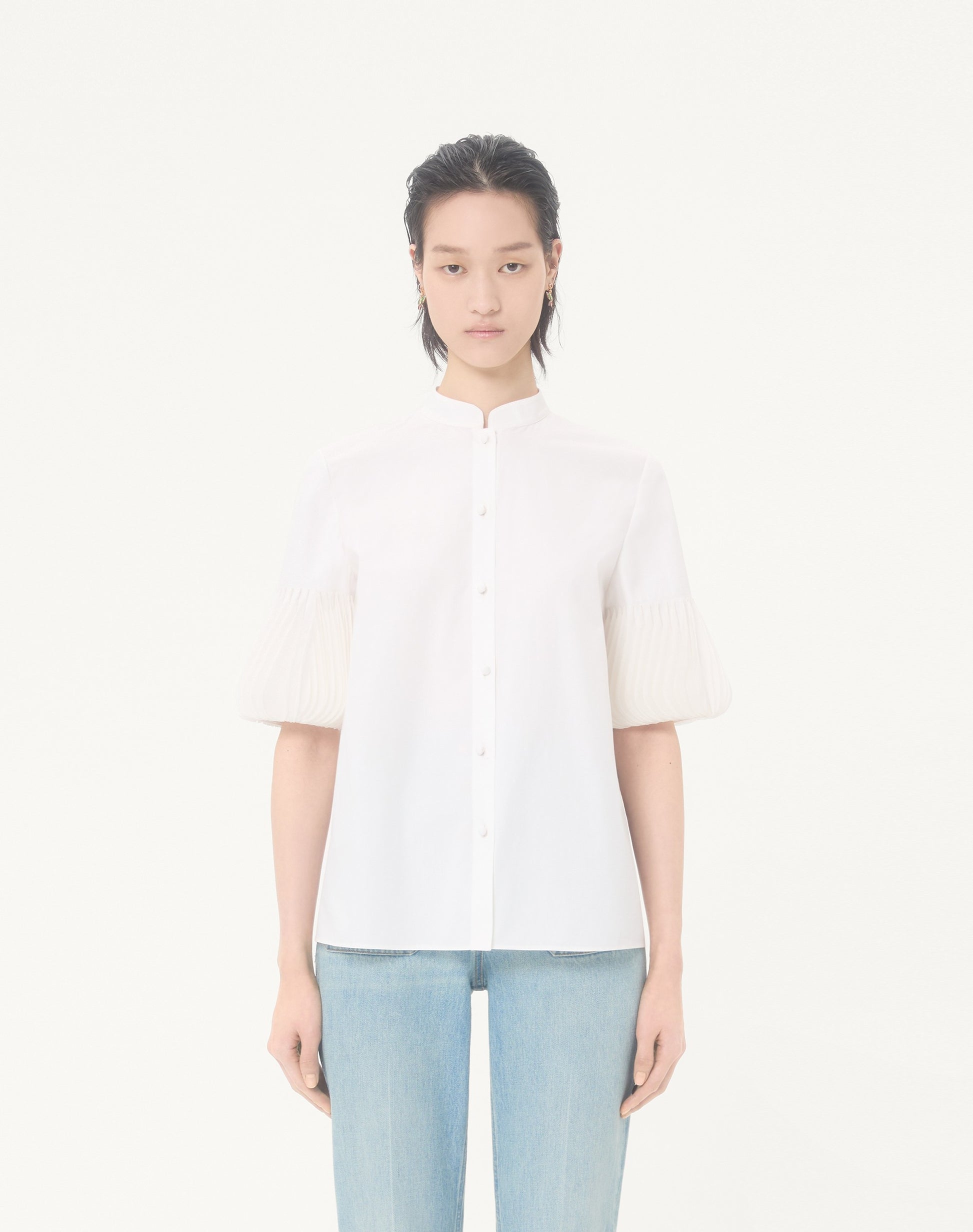 Embroidered Cotton Popeline Shirt