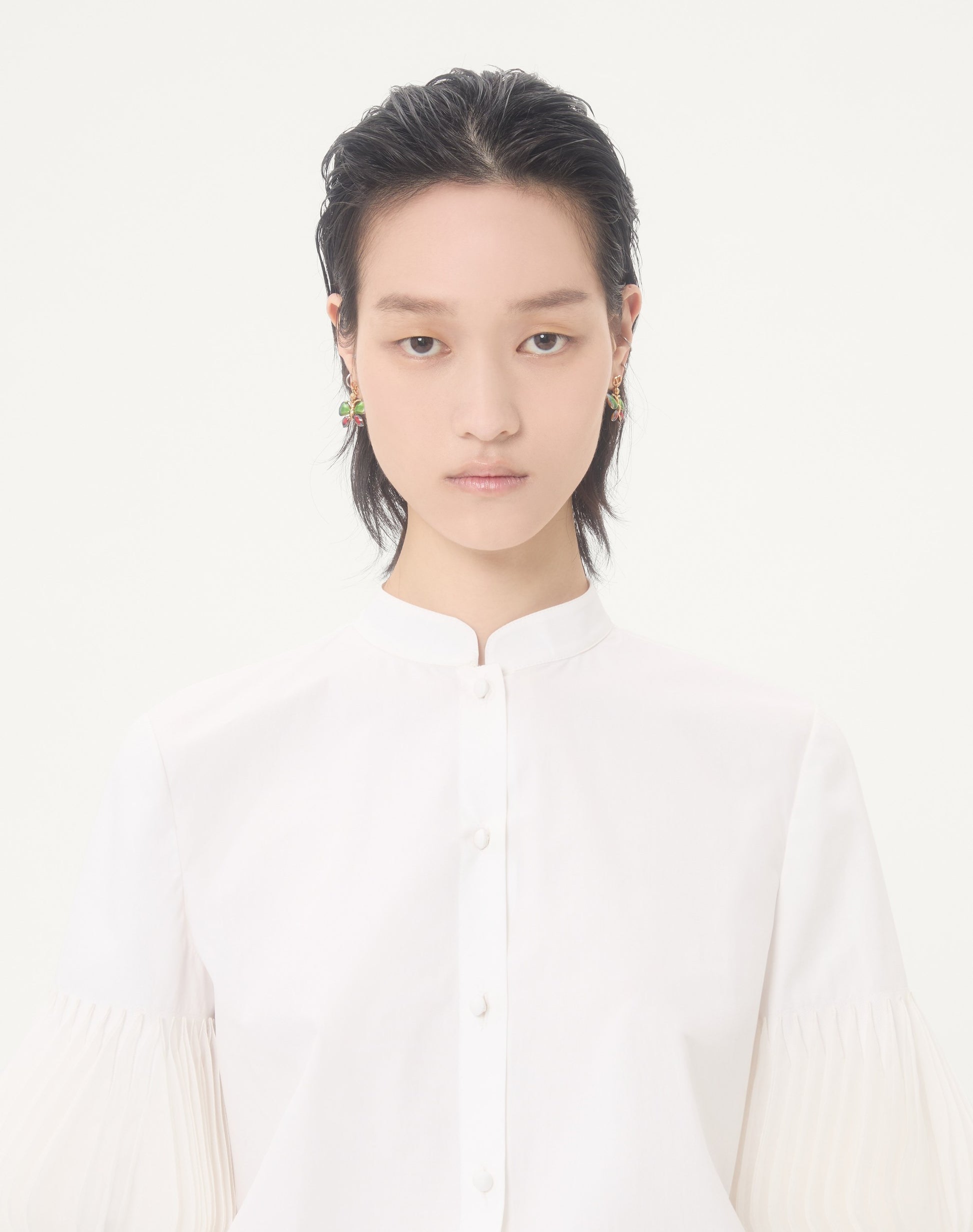 Embroidered Cotton Popeline Shirt