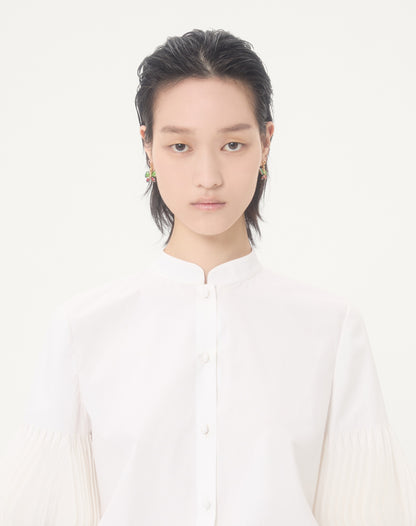Embroidered Cotton Popeline Shirt
