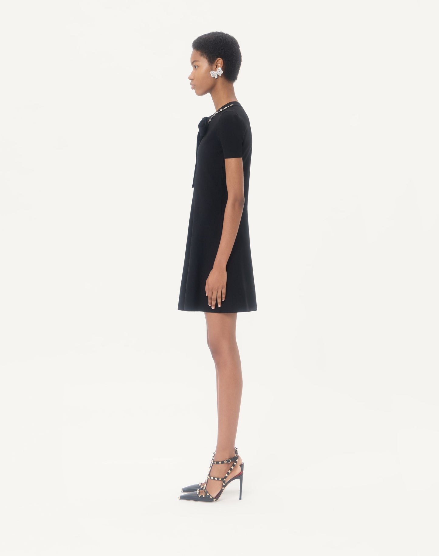Embroidered Knit Dress
