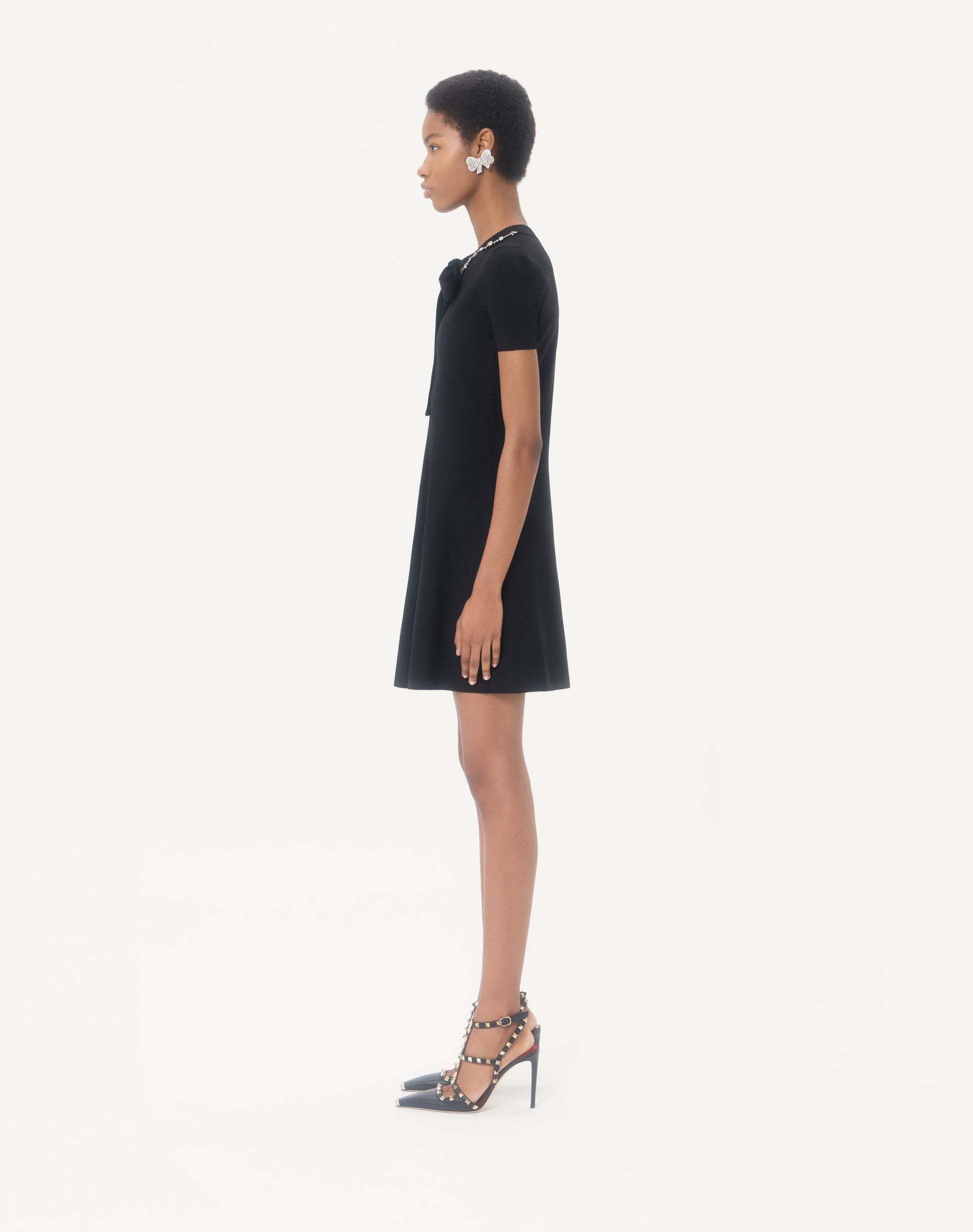 Embroidered Knit Dress