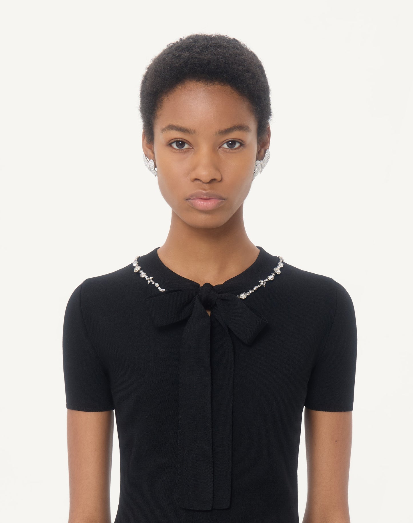 Embroidered Knit Dress