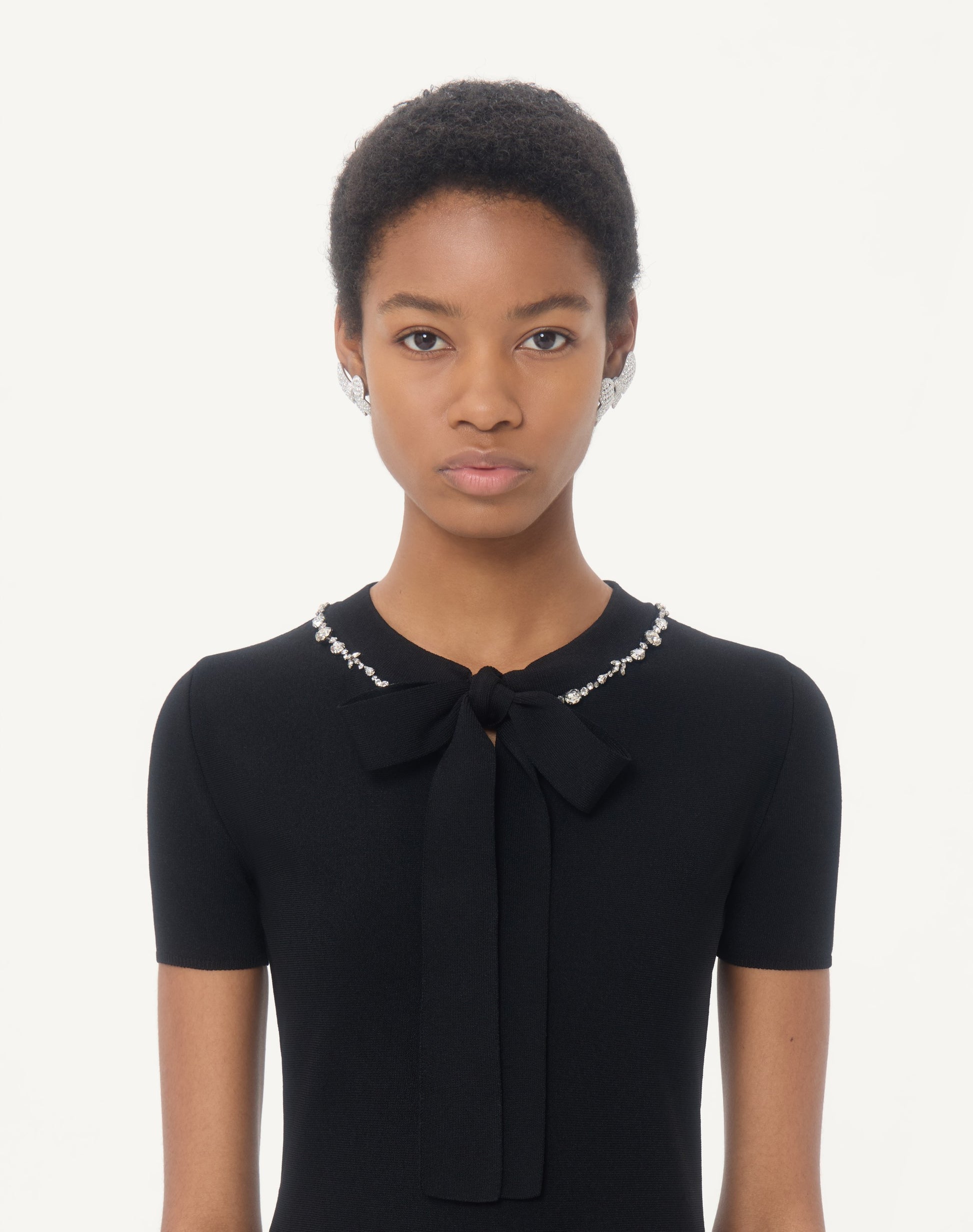 Embroidered Knit Dress