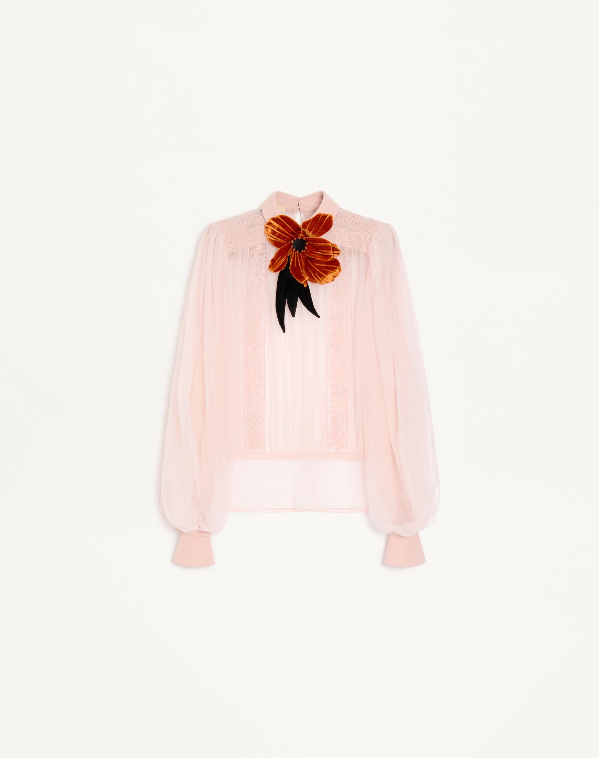 Embroidered Organza Top