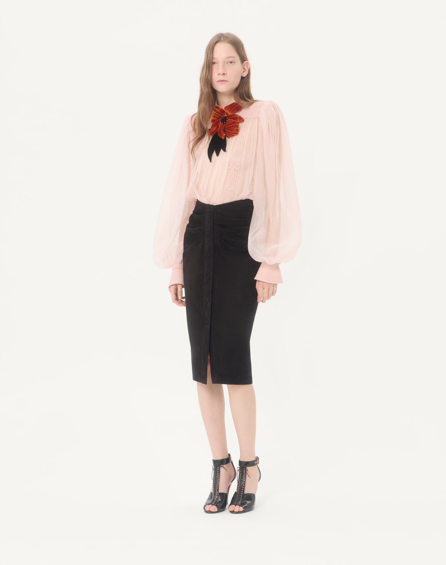 Embroidered Organza Top