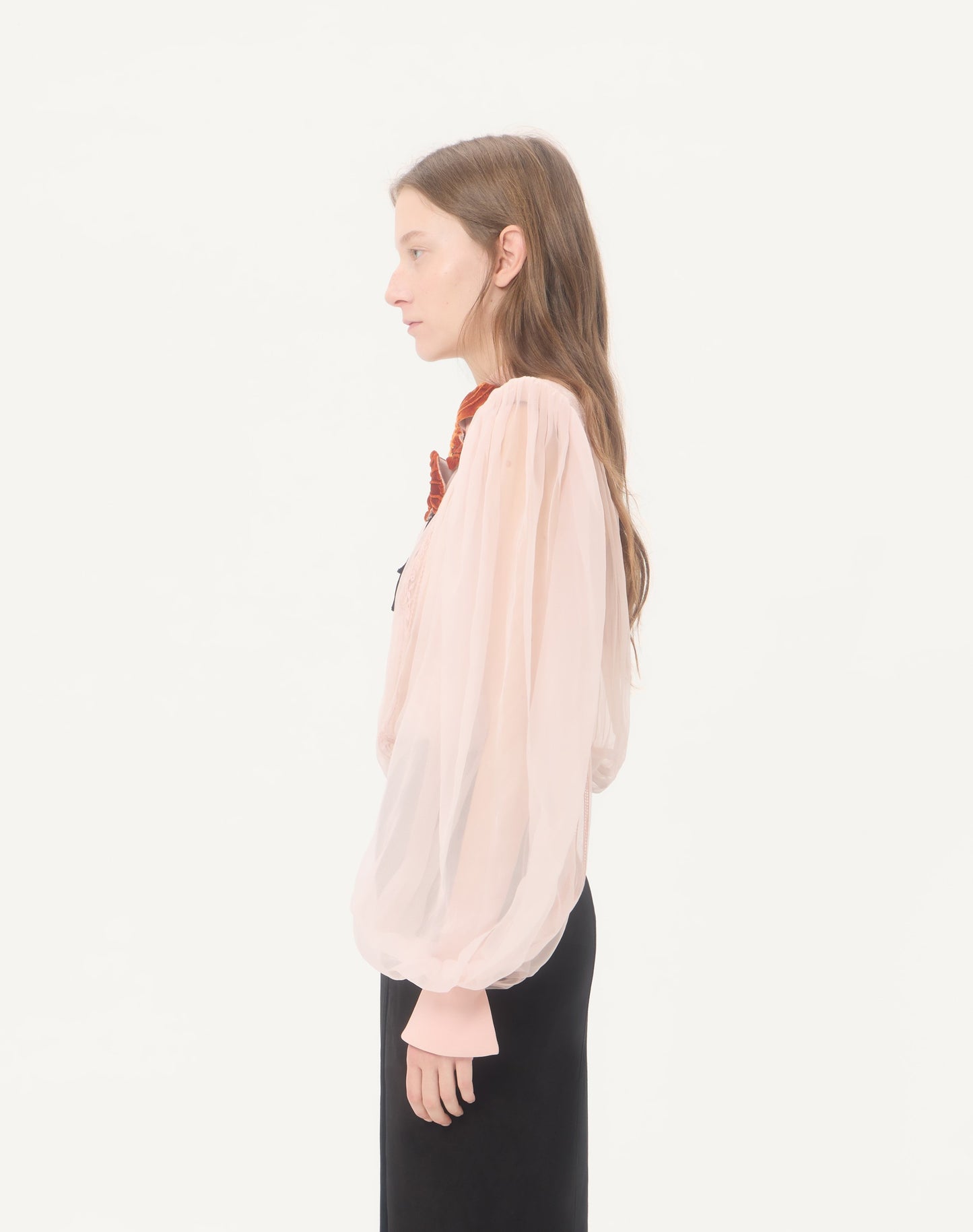 Embroidered Organza Top