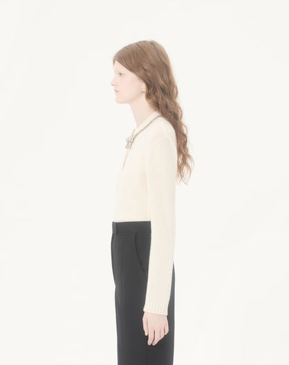 Embroidered Wool Jumper