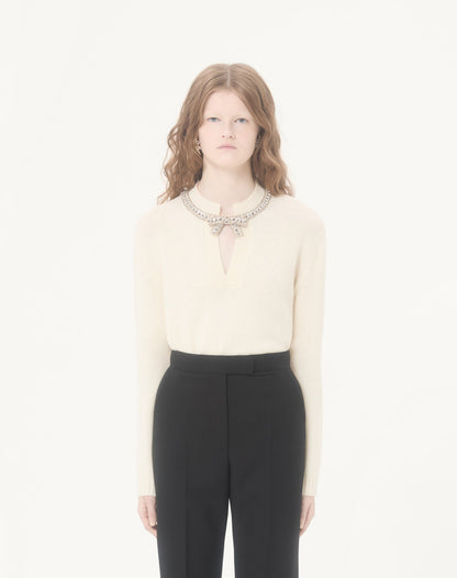 Embroidered Wool Jumper