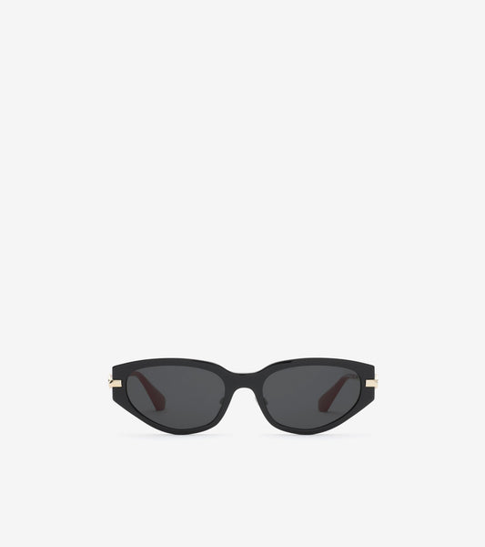 Knight Metal Cat-eye Sunglasses in Black