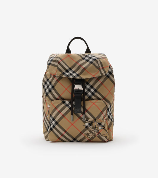 Check Backpack in Sand beige