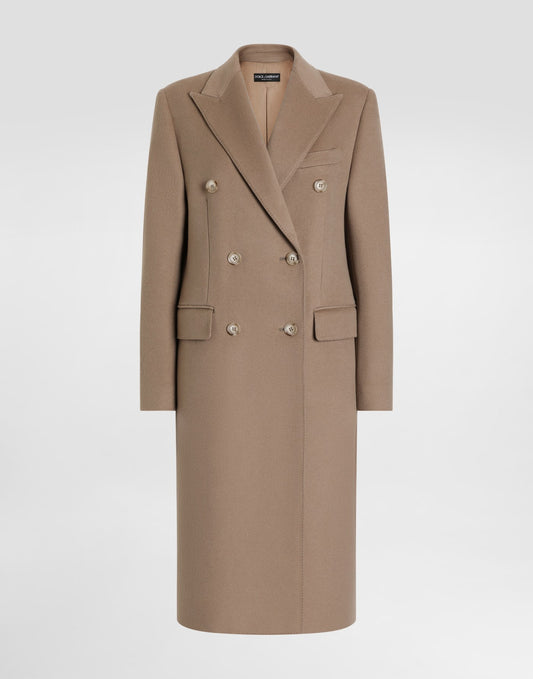 Double-breasted cashmere coat