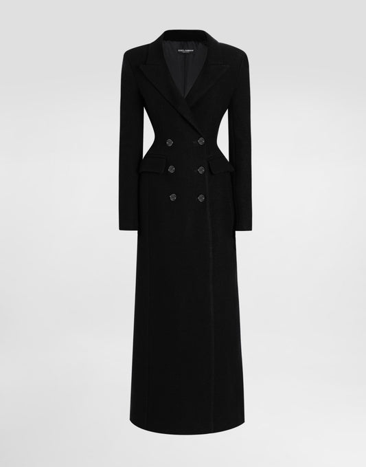 Double-breastedwool coat