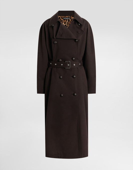 Trench coat in technical gabardine
