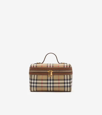 Check Vanity Bag in Archive beige/briar brown