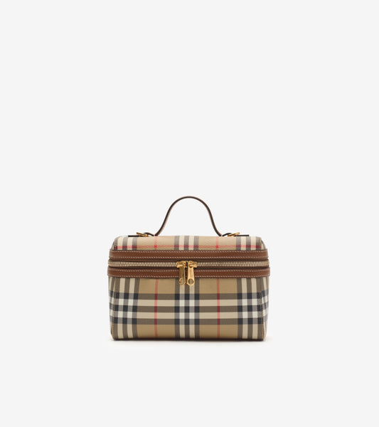 Check Vanity Bag in Archive beige/briar brown