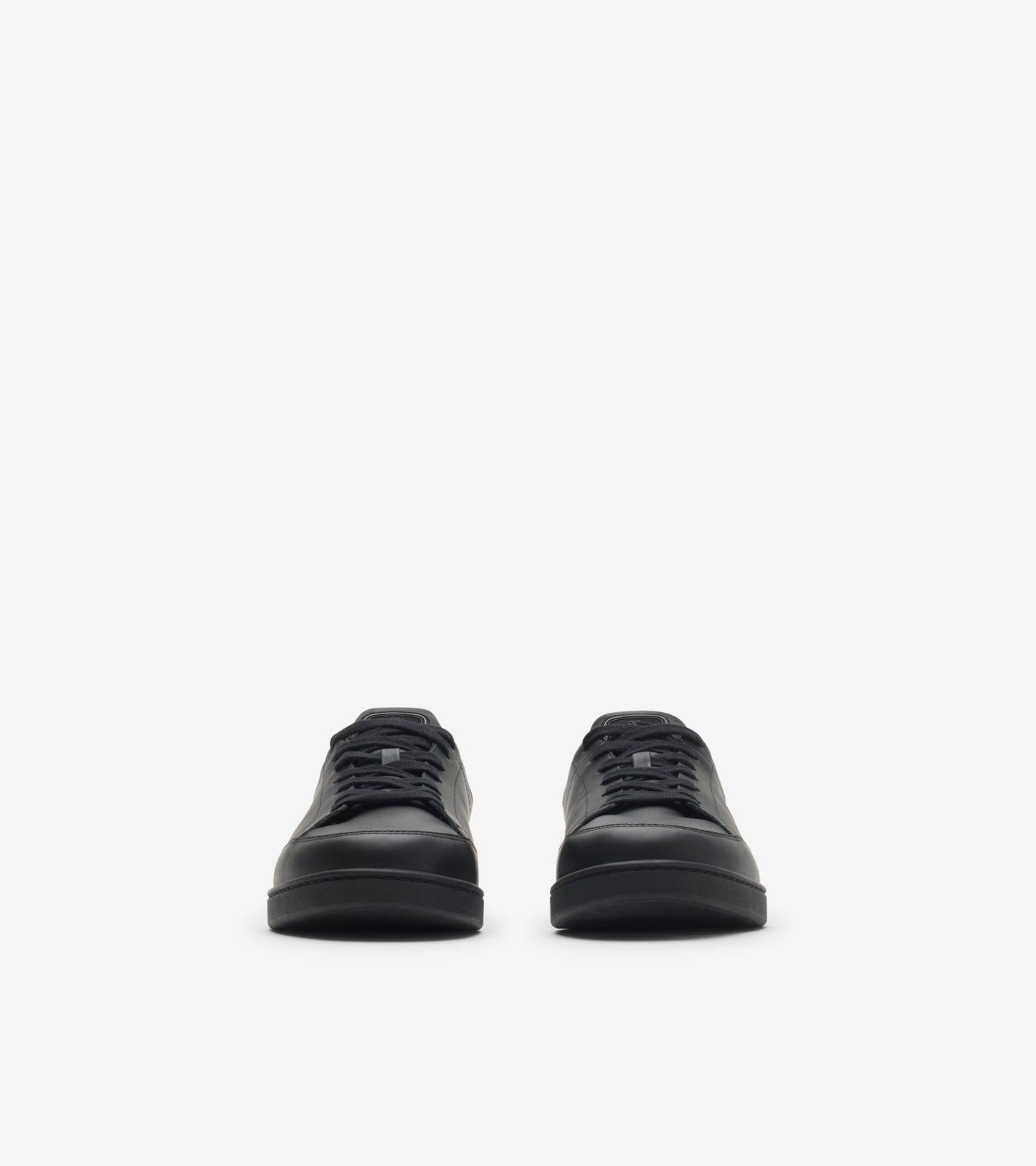 Leather Set Sneakers in Black/sand beige
