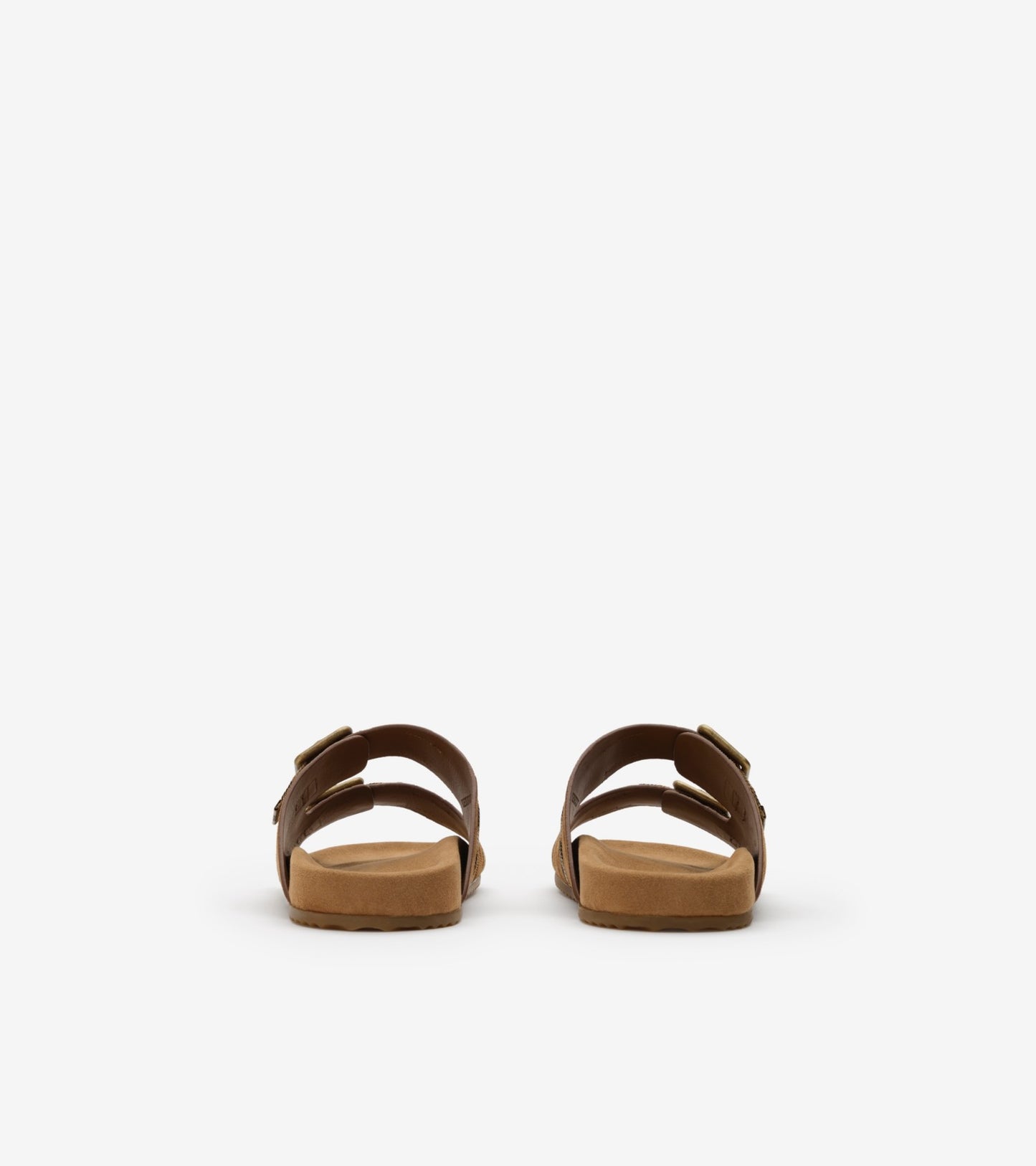 Check Suede Urchin Sandals in Jute beige