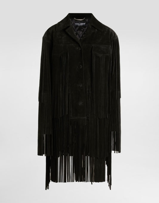 Split leather jacket