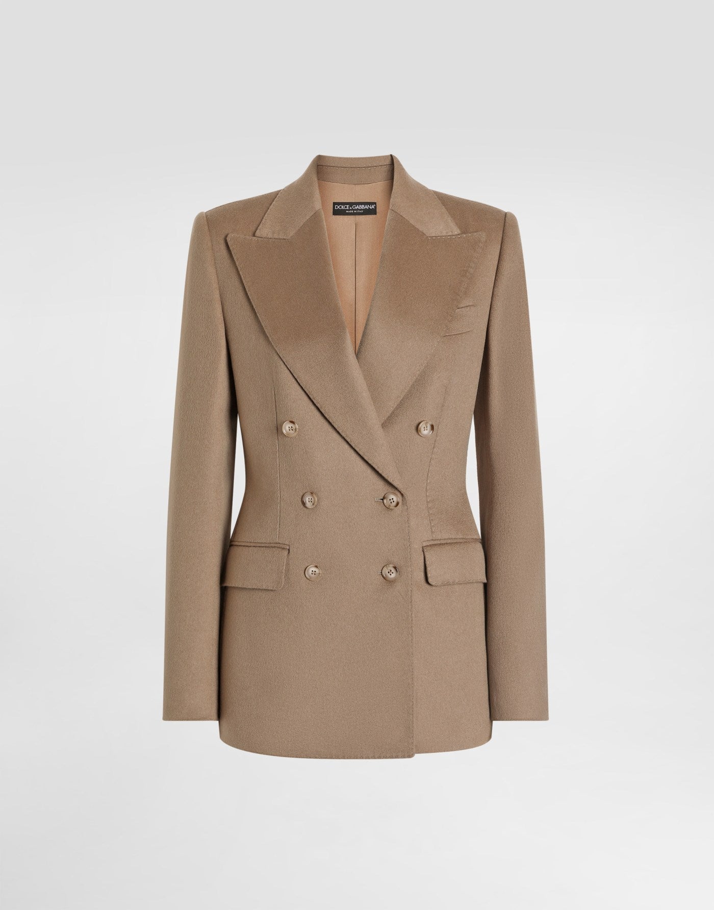Double-breasted jacket in cashmere drap