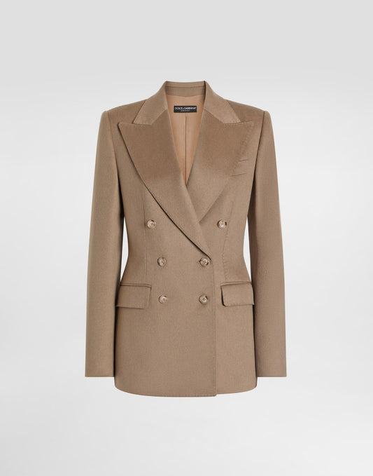 Double-breasted jacket in cashmere drap