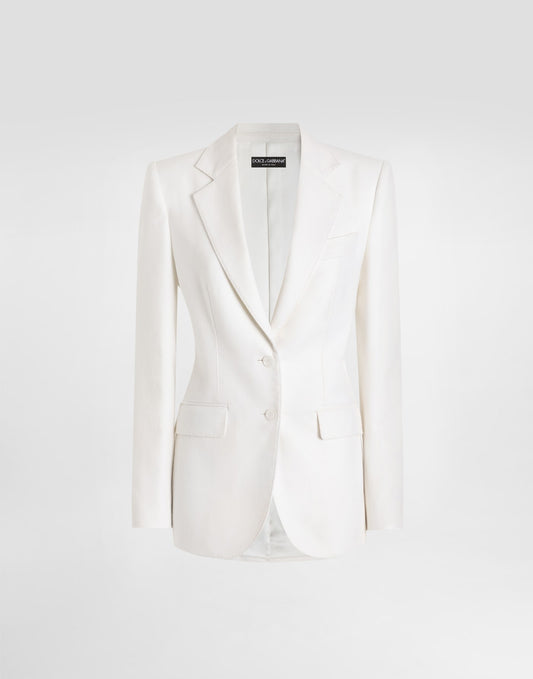 Single-breasted cashmere jacket