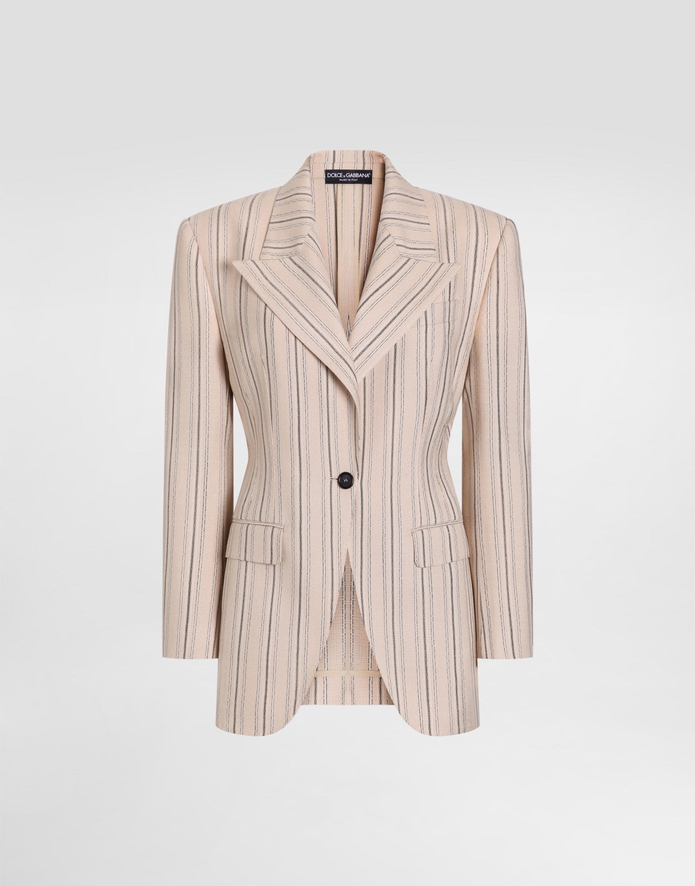 Single-breasted jacket in regimental pinstripe