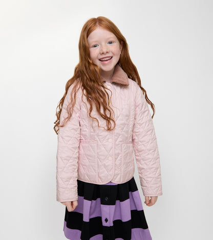 Quilted Barn Jacket in Light pink