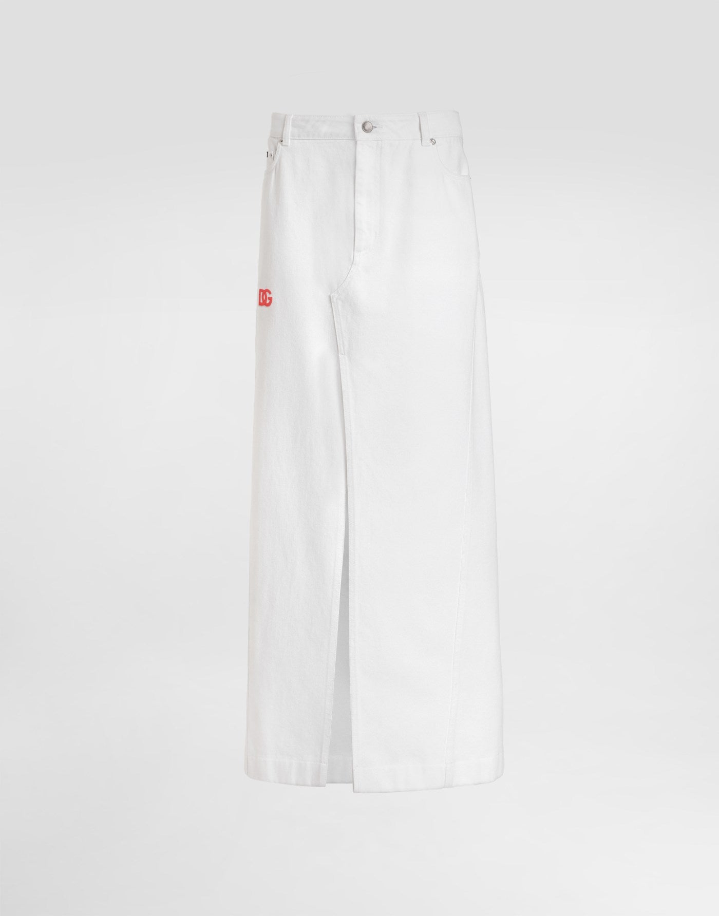 Long denim skirt