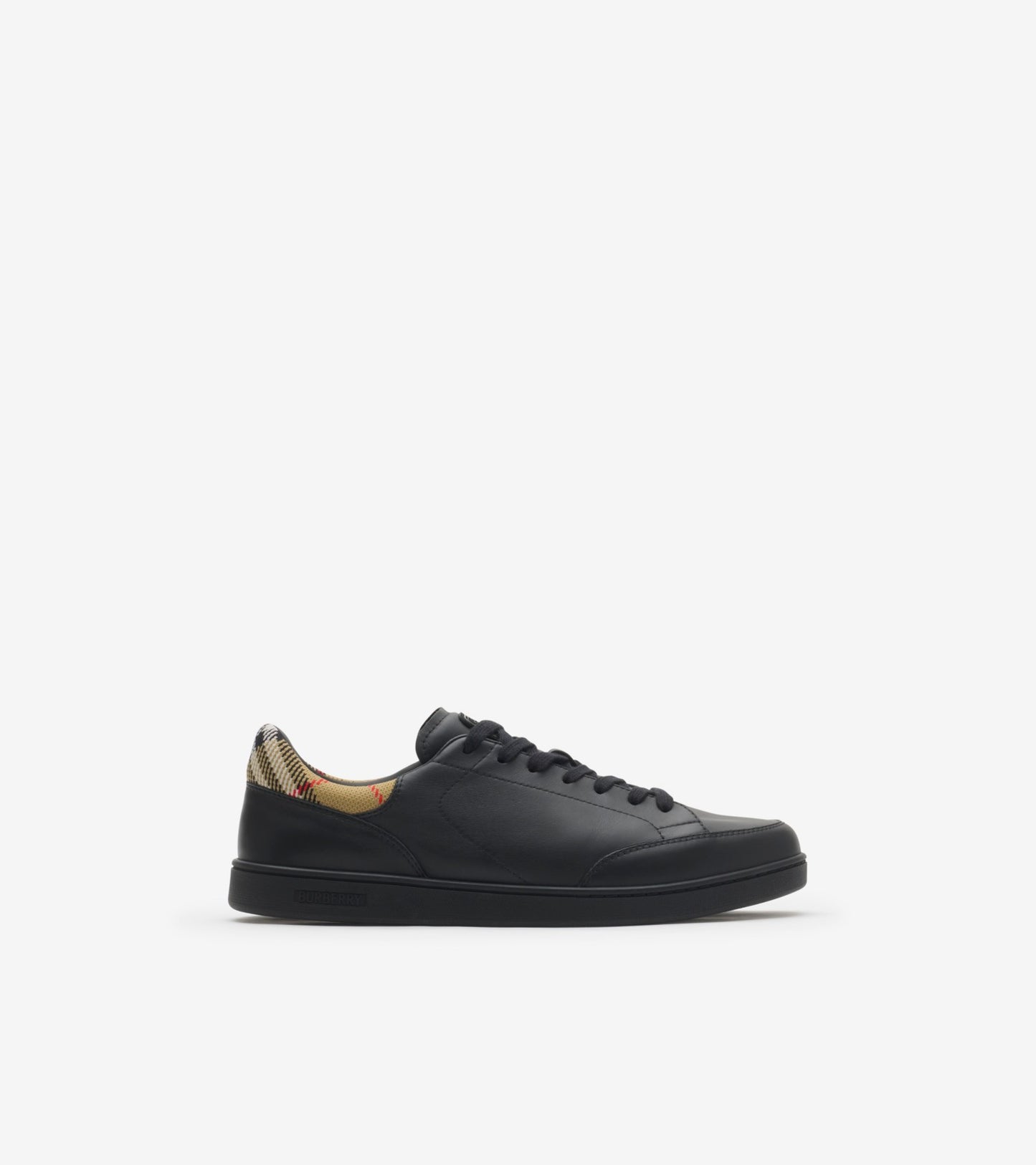 Leather Set Sneakers in White/sand beige