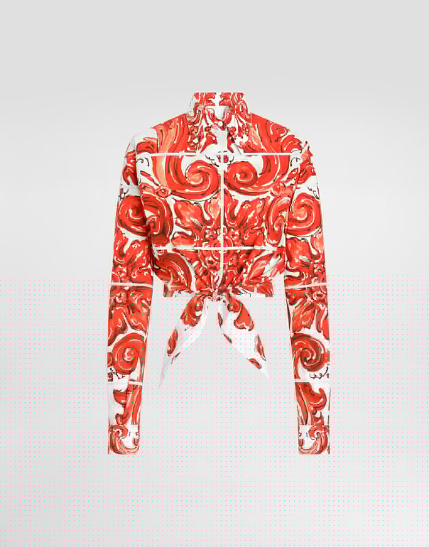 Majolica-print poplin shirt