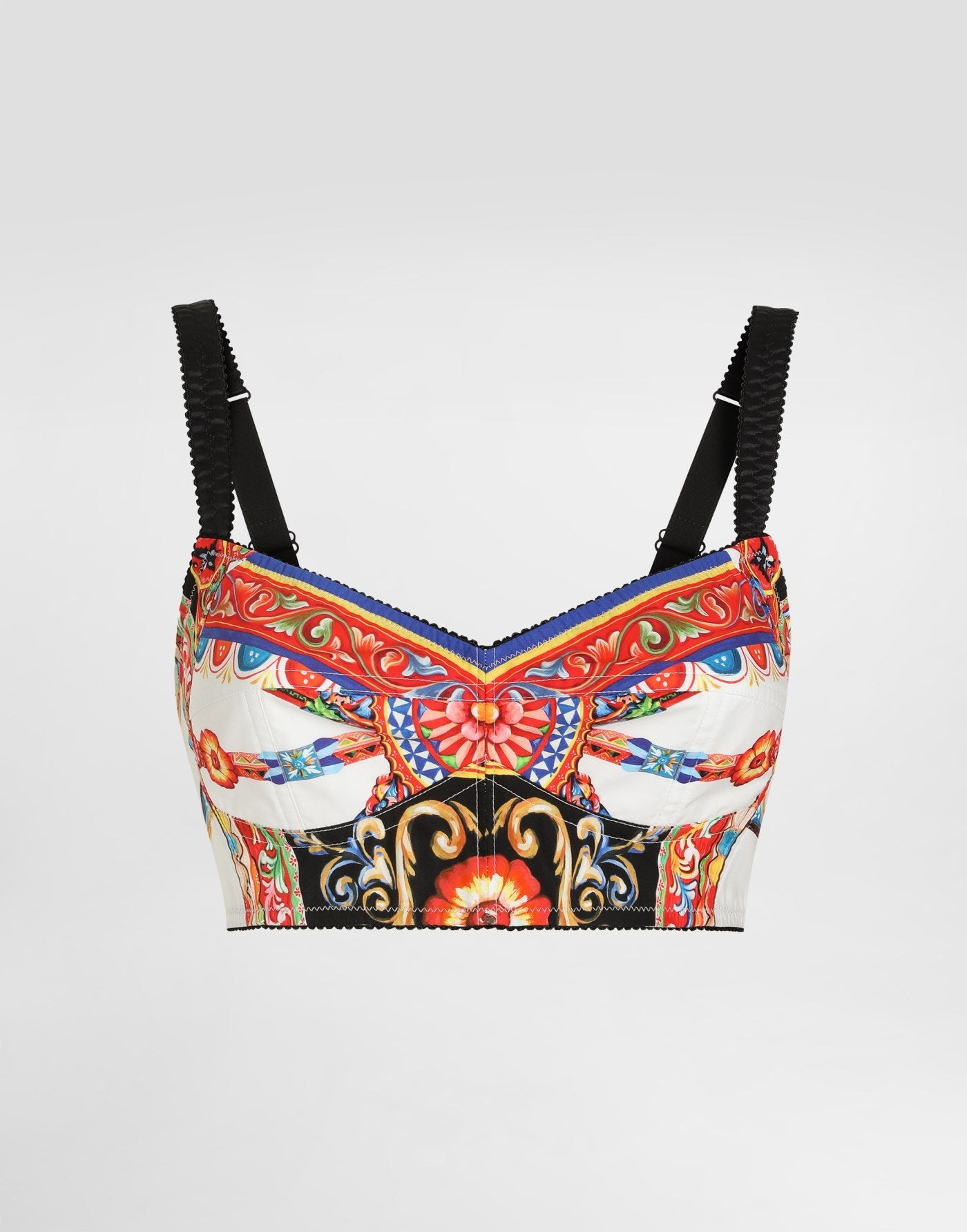 Carretto-print poplin top