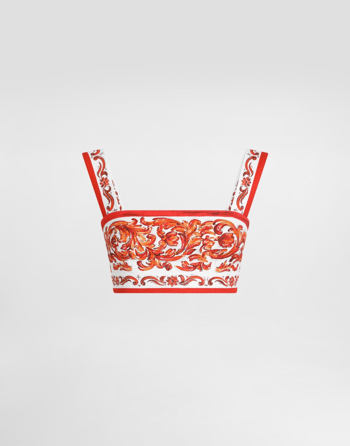 Top in majolica-print mat
