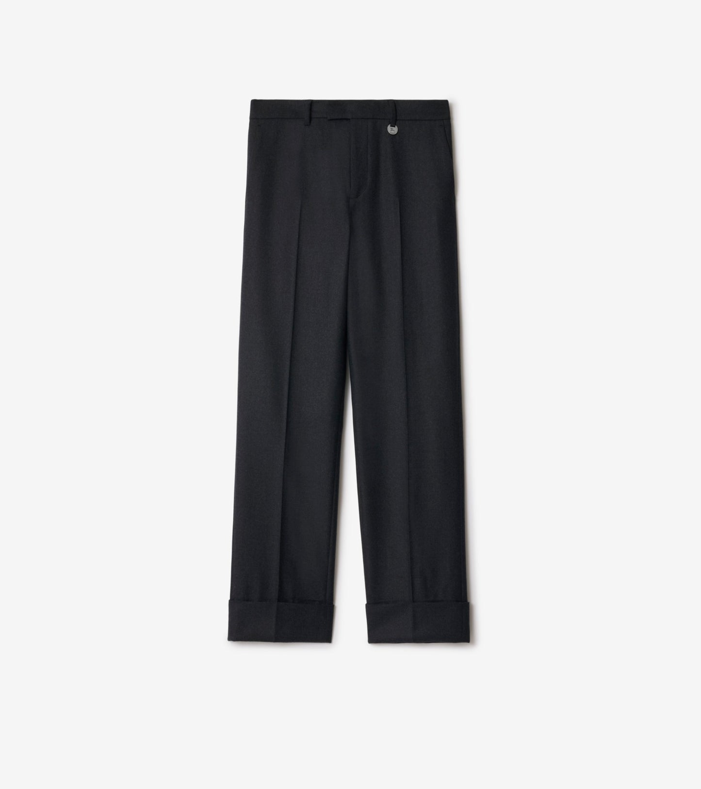 Check Wool Tailored Trousers in Tarmac grey/dark pewter grey