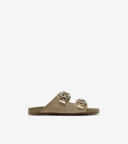 Check Suede Urchin Sandals in Black