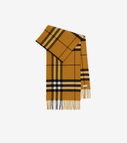 Check Cashmere Scarf in Bow pink