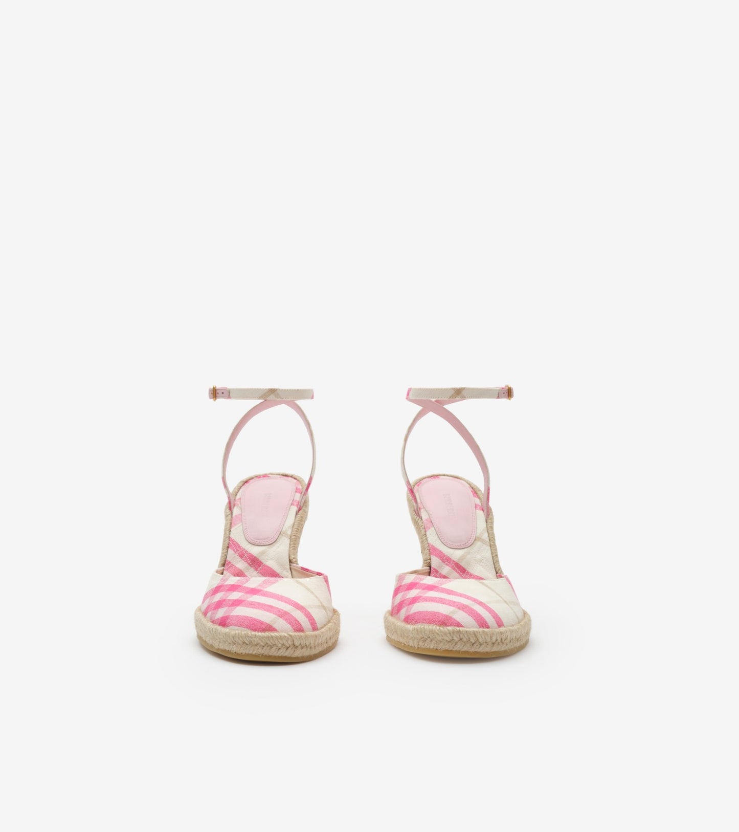 Check Mews Espadrille Pumps in Aubergine purple