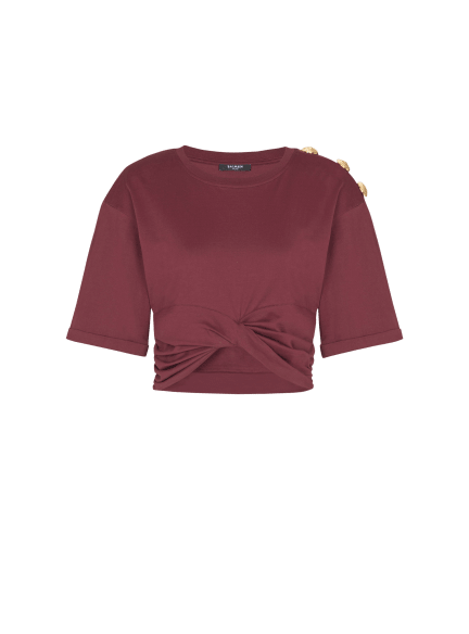 Cropped tie T-shirt