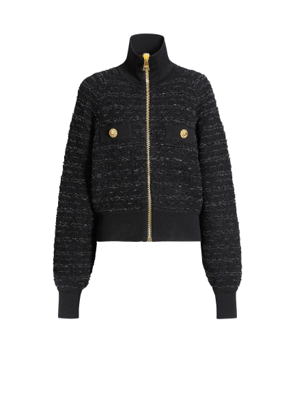 Tweed bomber jacket