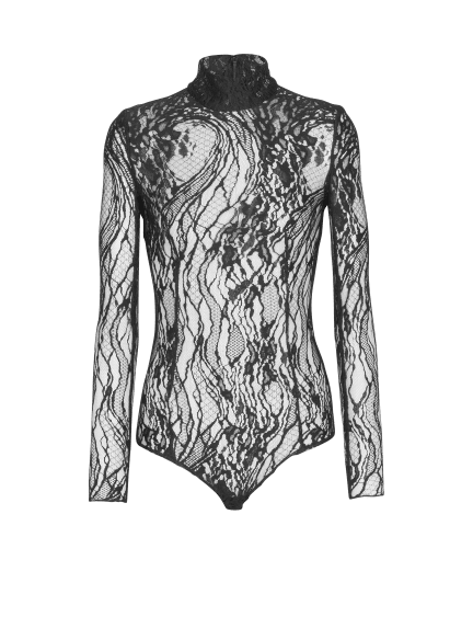 Long-sleeved lace body