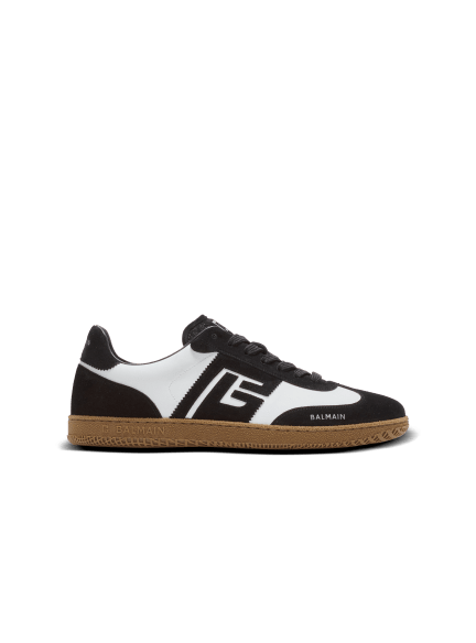 Balmain Swan trainers in calfskin and suede