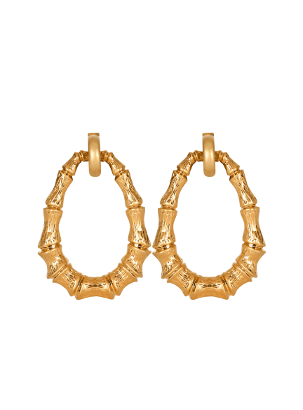 Bamboo hoop earrings