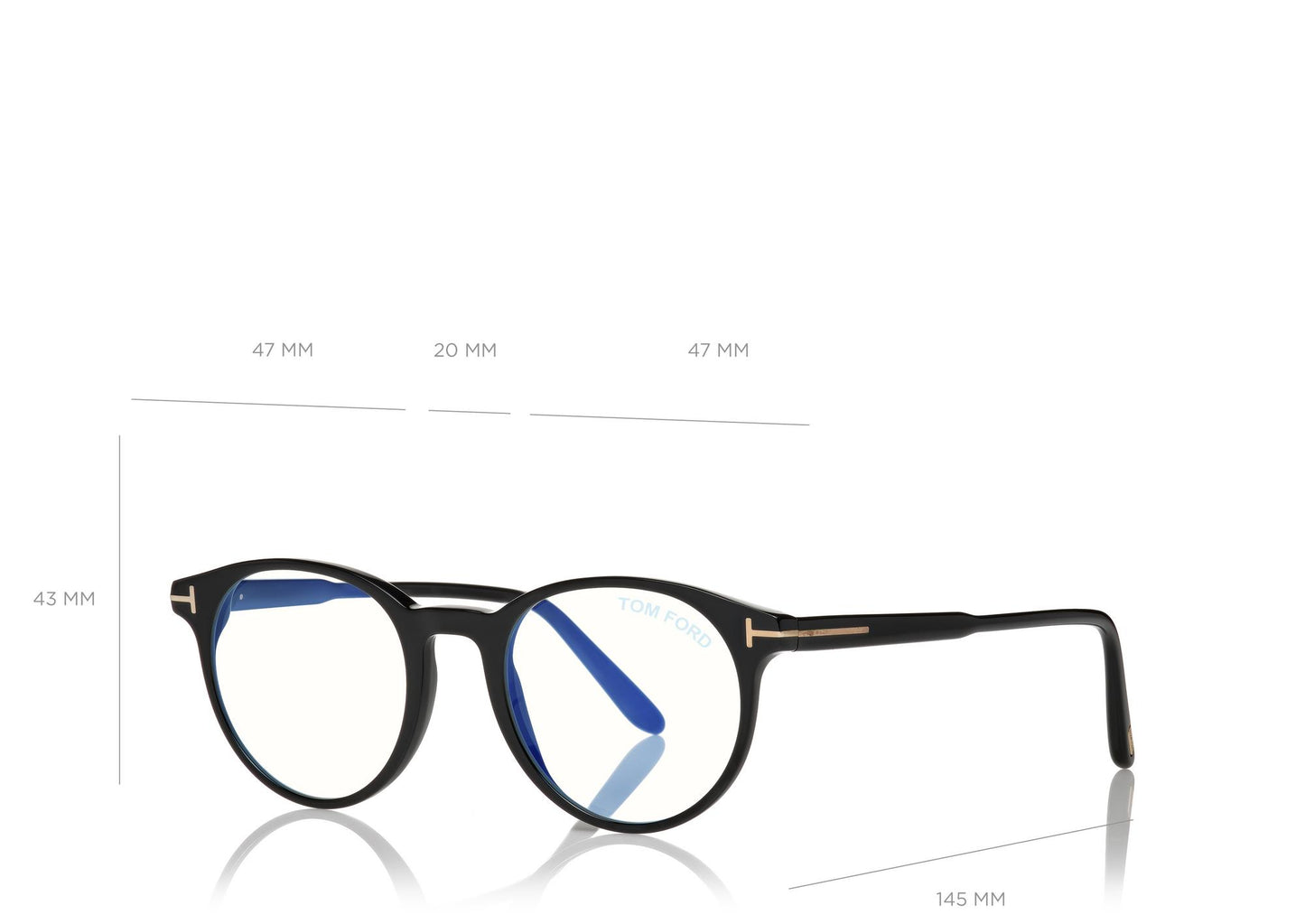 Blue Block Round Shape Opticals
