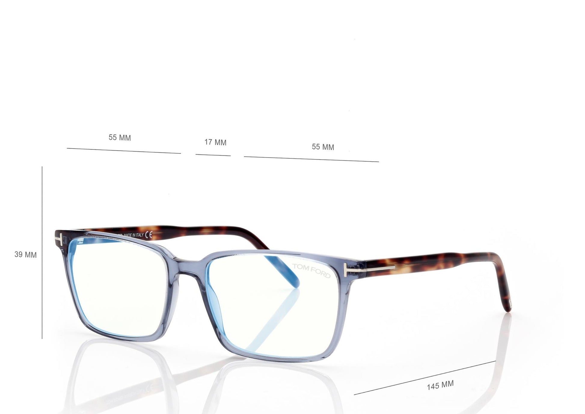Blue Block Square Opticals