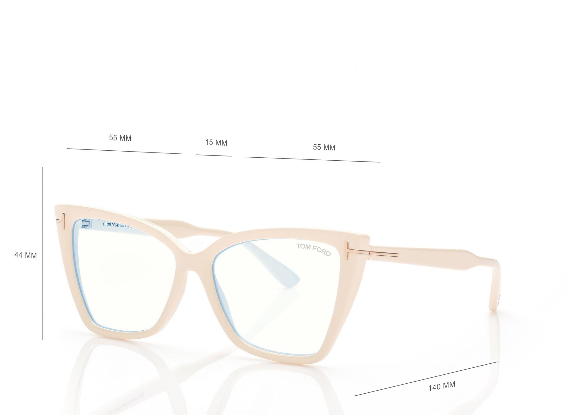 Blue Block Square Cat Eye Opticals