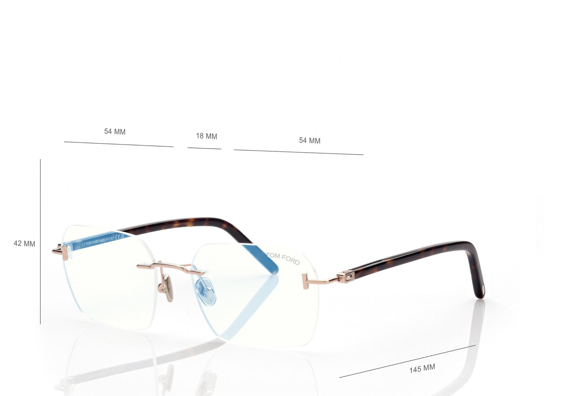 Blue Block Rectangular Opticals