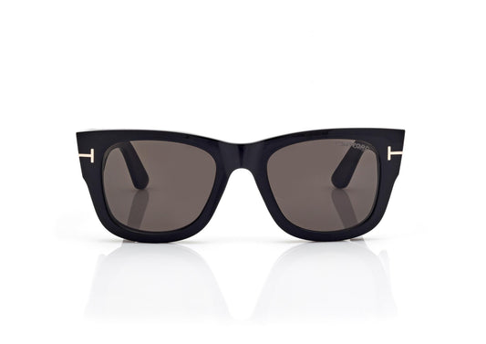Blue Block Square Opticals With Clip On Sunglasses