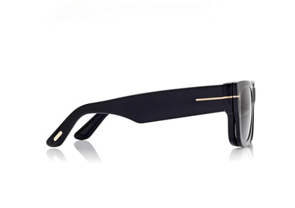 Blue Block Square Opticals With Clip On Sunglasses