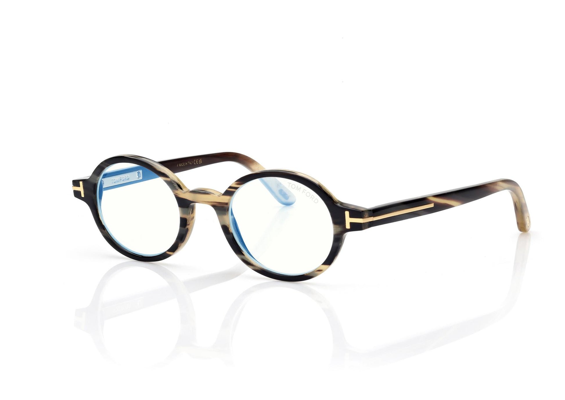 Round Horn Blue Block Opticals