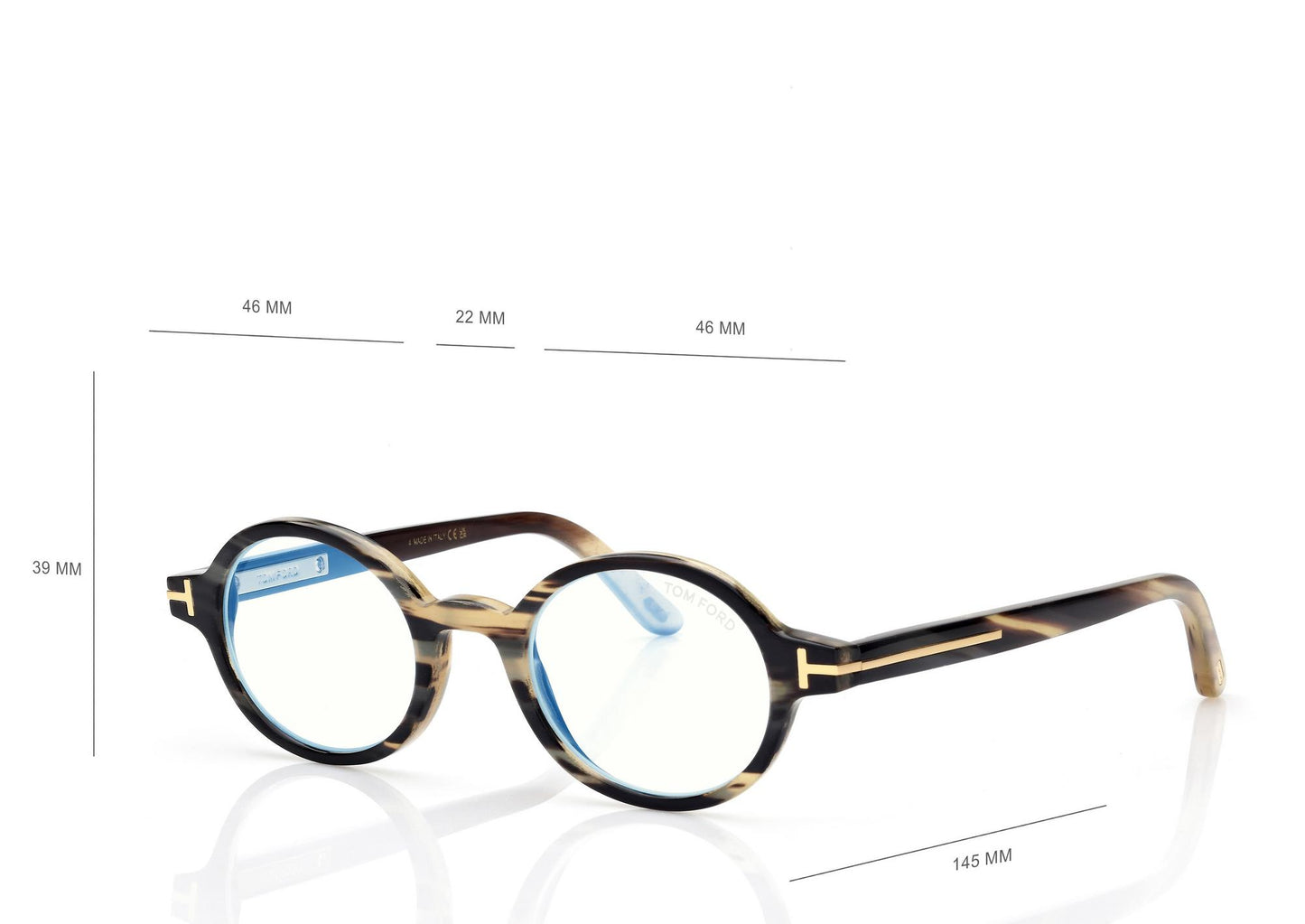 Round Horn Blue Block Opticals